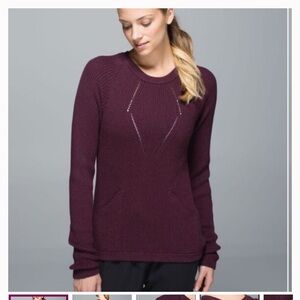 Lululemon The Sweater The‎ Better Heathered Bordeaux Drama Knit Pullover